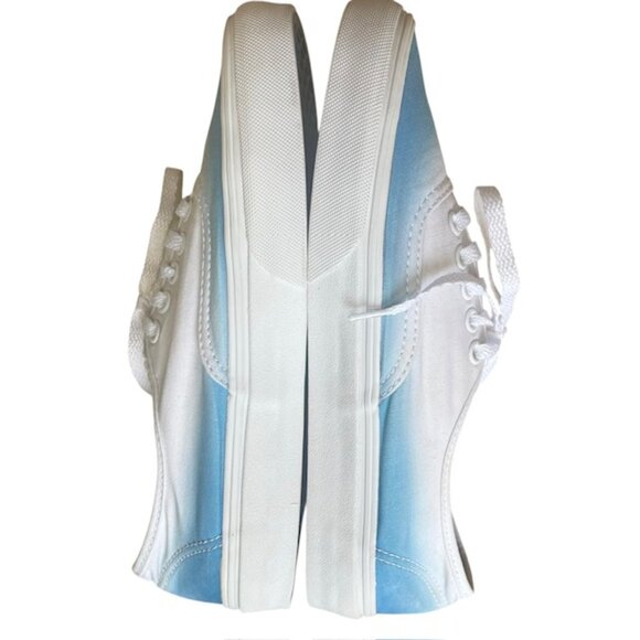 VANS Authentic Off the Wall Ombré Blue and True White Sneakers - Men's Size 7 - Picture 5 of 9